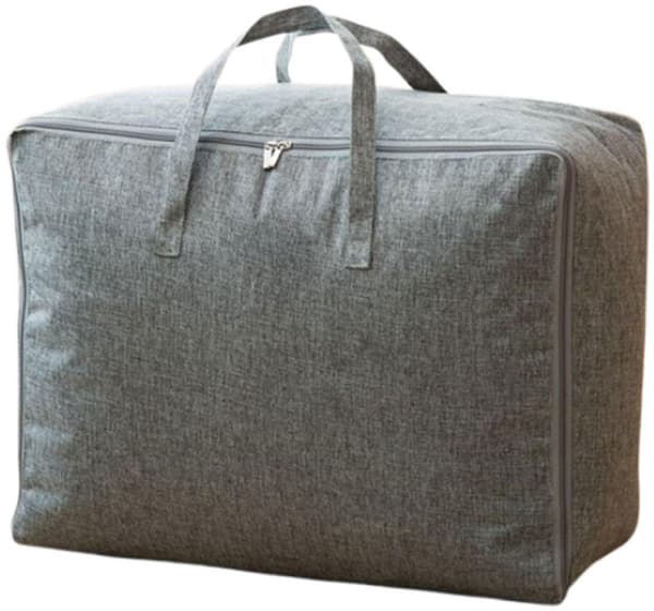 Oppbevaringspose for dyner, XXL, grå, 70x50x30, for tepper, puter, dyner