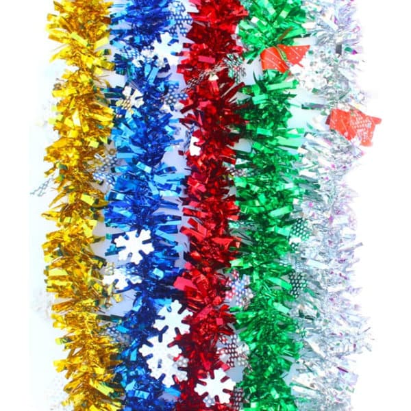 IC Christmas Tinsel Garland - Juletregirlander for fest blå