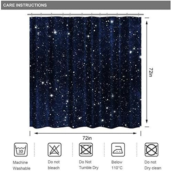 IC Stars Space Duschforhæng Mørkeblå Cosmic Starry Fantasy