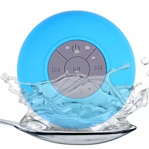 Vattentät Bluetooth-högtalare med sugpropp (Blå)