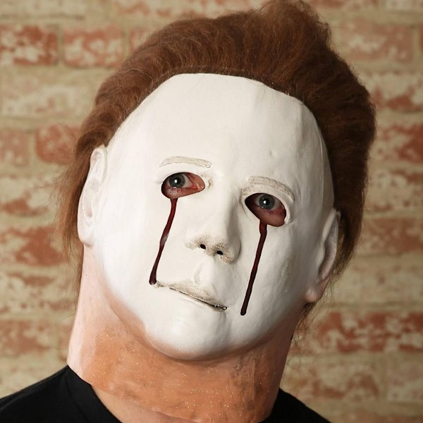 Halloween 2023 ny månsken panik dödar Mike Meyer Myers skräck latex mask huvudöverdrag gray