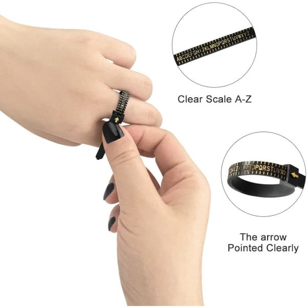 IC Ringmätare/Ringstorleksguide Ringstorleksmätningssats för att mäta ringdiameter, fingermätring