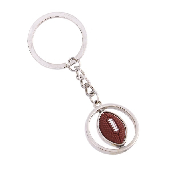 eativ Casual Rotation Fodbold Metal Nøglering Legering Nøglering Mode Smykke Nyhed Charm Bilnøgleholder (g-351 Rugby) IC