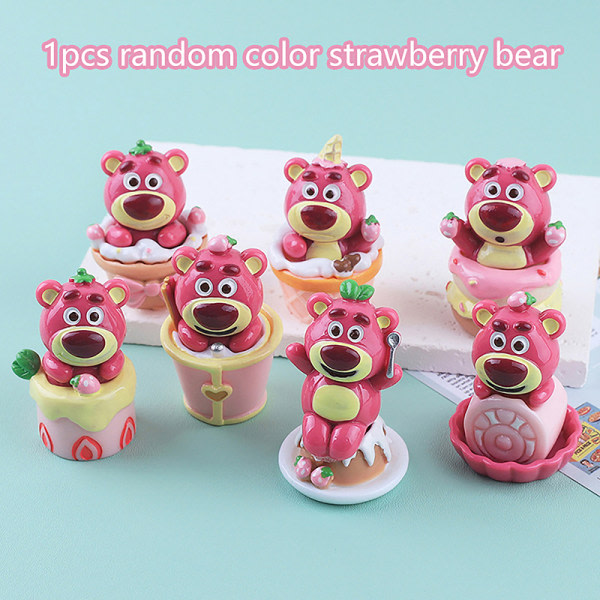 IC 1:a Mini Jordgubbsbjörn DIY-prydnader e Cartoon Bear Ornament