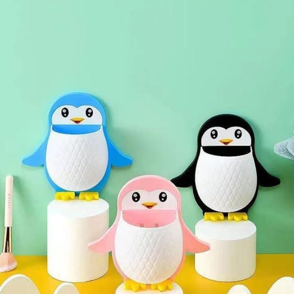 IC Penguin Opbevaringsstativ Makeup Opbevaringsboks Kollegieværelse Badeværelse Sort