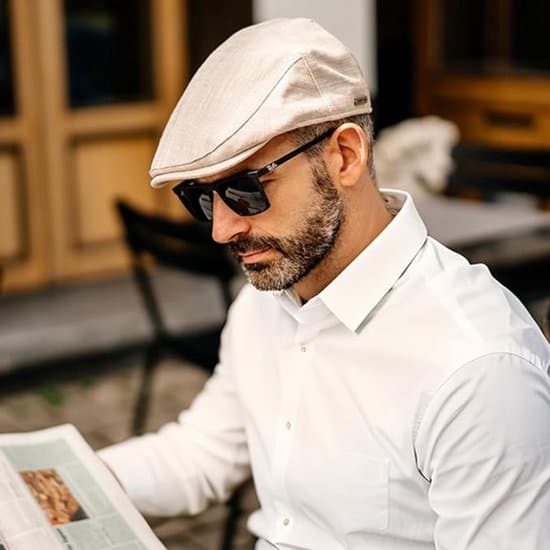 Herre Flat Cap, Polyester Med Bomuldsfor, Åndbar Klassisk Stil Til Sommer Udendørs Brug, Mørkegrøn, Størrelse L (56-58 Cm)