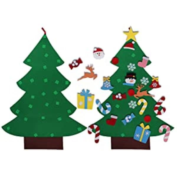 DIY Filt Julgranskit med Barnprydnader Julklappar