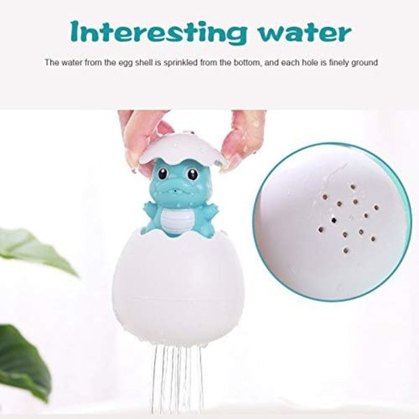 Badleksaker för barn, Baby Simleksak, Djur Flytande Dinosaurie/Anka/Pingvin Ägg Vatten Spray Sprinkler Gåvor för barn