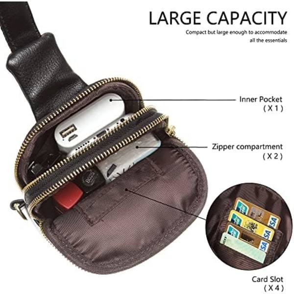 IC Små Crossbody Slingtasker til Kvinder Vegansk Læder Mobiltelefonpung Fanny Packs til Kvinder Mænd