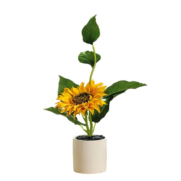 IC Kunstige grønne planter, solsikkepotteplanter, landskab