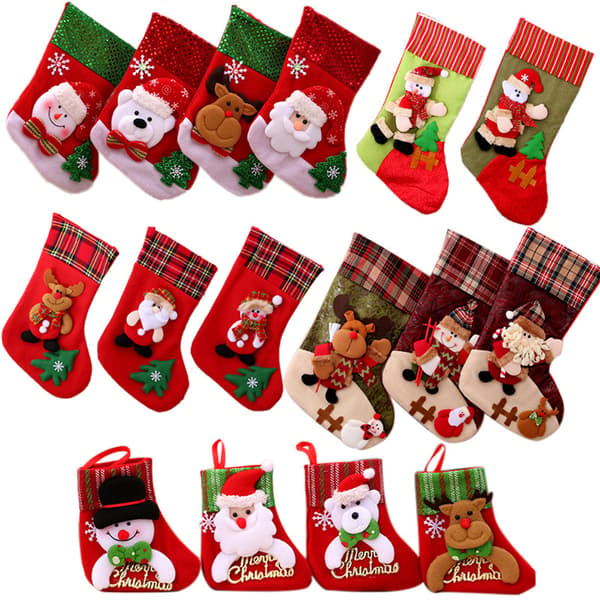 Julegaveposer, julesokker, juletrepynt, dekorasjonsposer 3D Oversized Socks C
