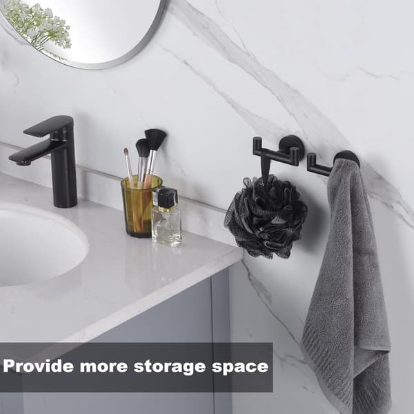 2-pack - Double - Coat Hook - Stainless - Steel - Clothes Hooks - Towel Hanger - Towel Hook - Bathroom - Double - Towel Hooks
