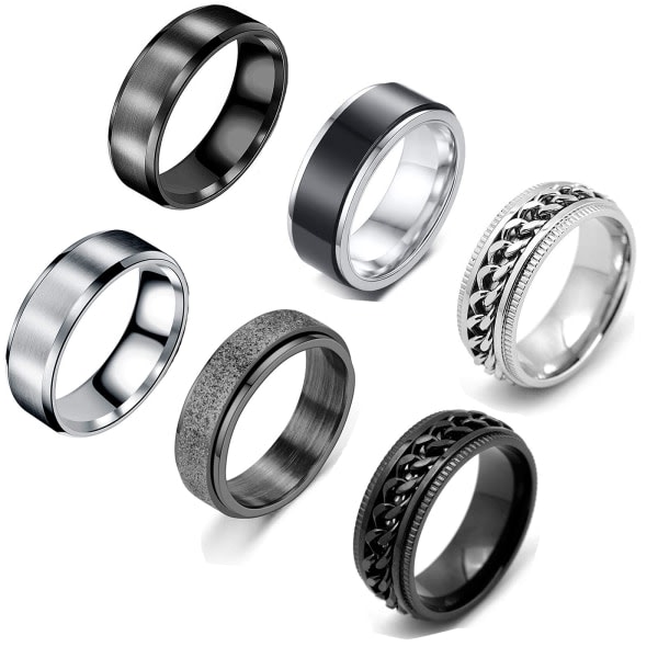 IC Ringe Rustfrit Stål 6-pak Multifarvet 24 mm Multifarvet 24 mm