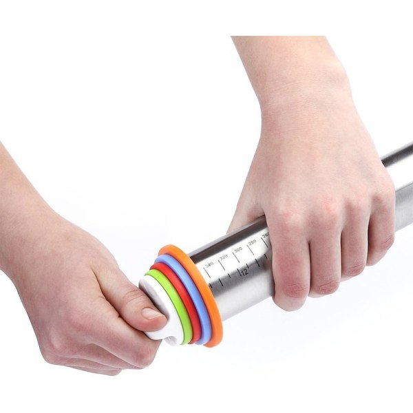 IC Kavel, degvals i rostfritt stål, kavel med justerbar tjocklek, 4,5 cm*43 cm