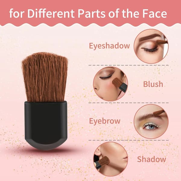 30 stk. engangs makeupbørster, bærbare mini blush- og foundationapplikatorer til kinder, flydende creme og løs pudder