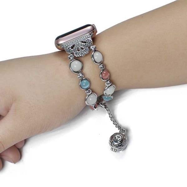 For Apple Watch Armbånd 38/40 mm Justerbar rem Håndlaget 38-40mm Sølv