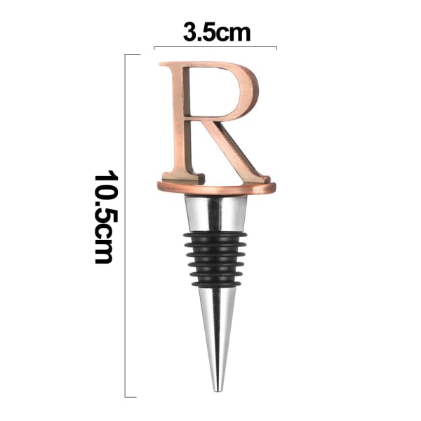 Flaskvinpropp Top Closer tetning med monogram bokstav