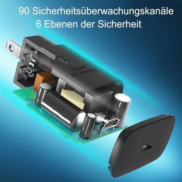 IC CNE 25W hurtigladdare, USB Type C-kontakt (utan ca
