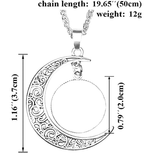 IC Moon Pendant Genshin Impact Glass Dome Crescent Pendant