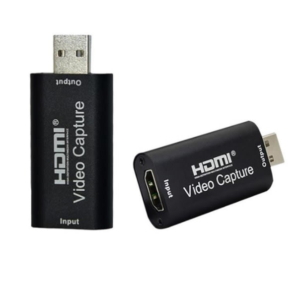 IC Video Capture Cards o Capture Adapter HDMI til USB 3.0 Definitio Black One Size