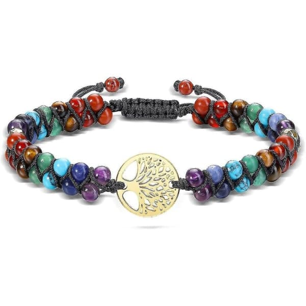 IC 7 chakra helende krystalarmbånd mod angst