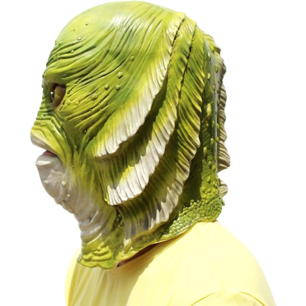 IC PartyCostume - Fiskemask - Halloween Dyrehovedmaske Væsen fra Den Sorte Lagune
