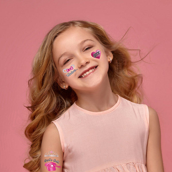 IC Barbie-teemainen vedenkestävä tarra Pink Retro Girl Kids Carto 2