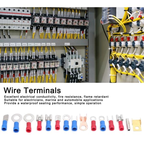 300 stk. Koldpressede præisolerede runde terminaler, elektrisk ledningsterminal, DUBUNS