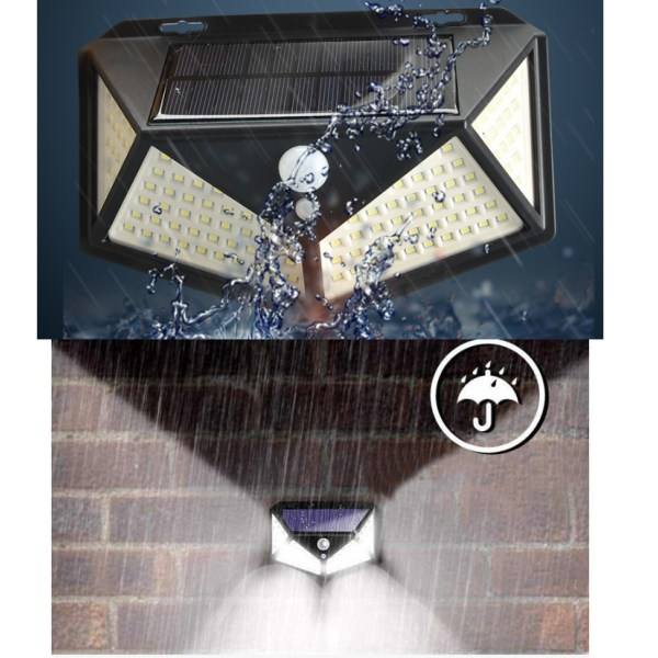 IC 100LED Sollampa Utomhus Rörelsesensor