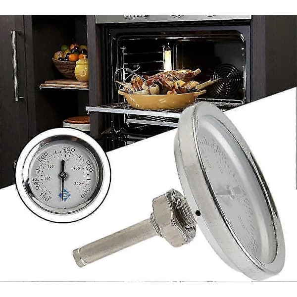 Udskiftningstermometer til Weber kulgrill, nøjagtig temperaturmåling i rustfrit stål, sølv