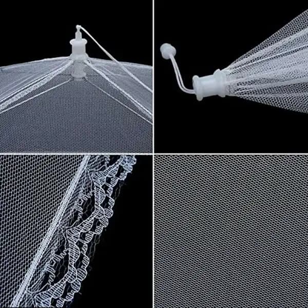 Pop-up Mesh Madparaply – Elegant Beskyttelse til Dine Måltider Hvid