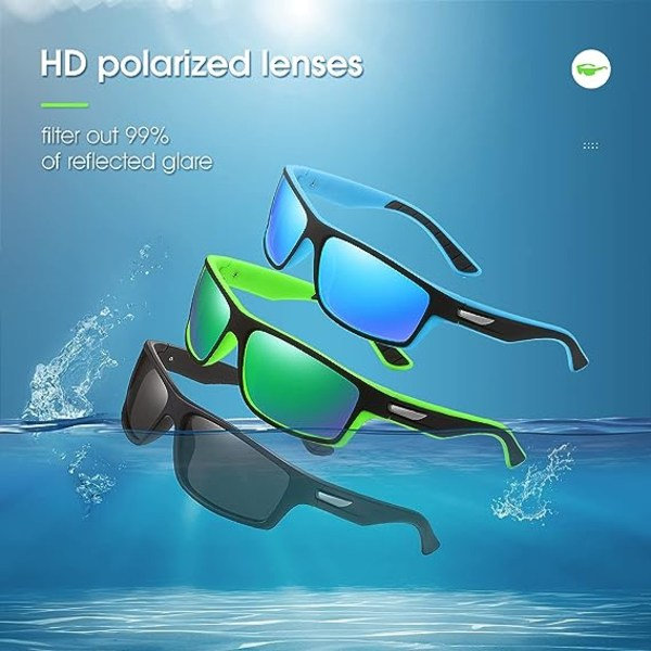 IC Solglasögon Herr Polariserad Sport Solglasögon 3-pack Wrap Around