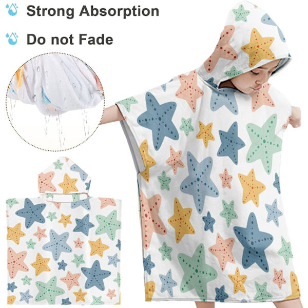 Lasten huppuinen kylpypyyhe, ranta-aiheinen kylpytakki, lasten huppuinen pyyhe, poncho huppuinen kylpypyyhe, lasten rantapyyhe hupulla, lasten poncho-pyyhe