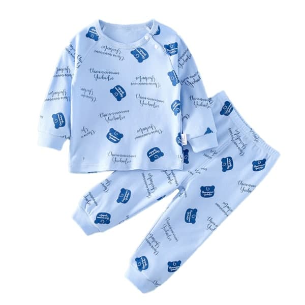 IC Babys hjemmekjole passer for vår og høst, langarmet pyjamasdress