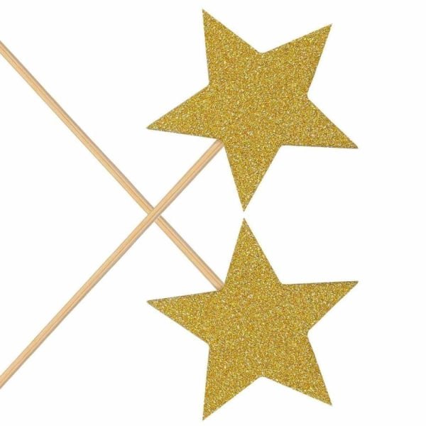 IC-setti 50 kpl Cupcake-koristeita Glitter Kulta Juhla Kakkukoristeet Tee itse Glitter Mini Syntymäpäiväkakku Joulupäivä Tarvikkeet