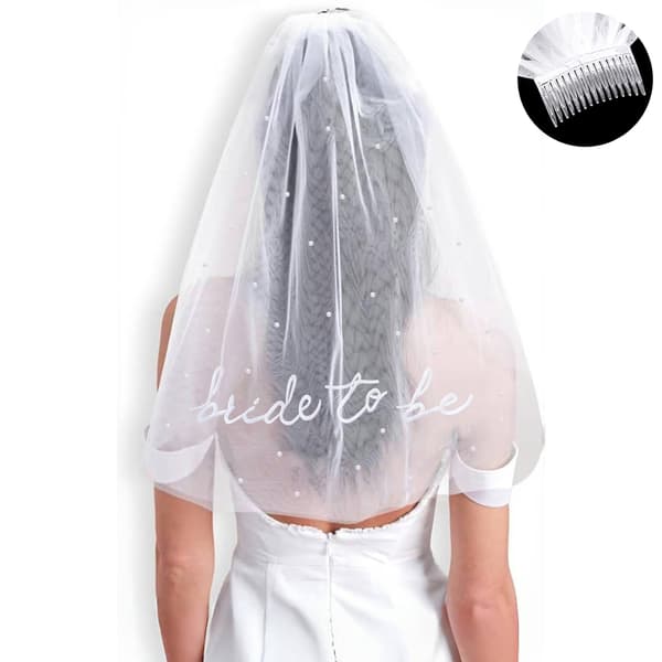 Brud å være perleslør - Brodert - Utenlandsfesttilbehør - Hvit