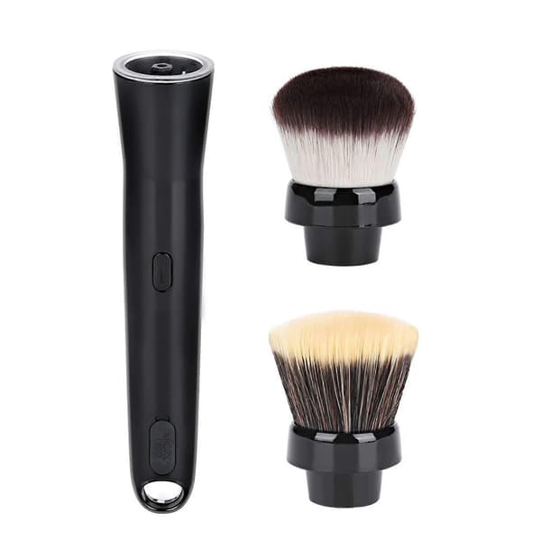 Elektrisk makeupbørste automatisk roterende makeupbørste med foundation- og blushbørstehoveder