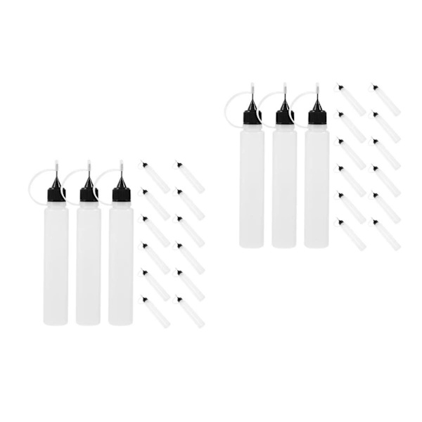 15 Pieces Needle Tip Glue Press Bottle - 30ml Precision Tip Applicator Bottles 2x 2x