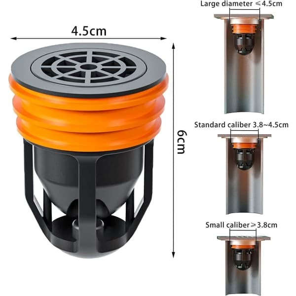 Anti-backflow Golvbrunn, Magnetisk Levitation Luktsäker, Dusch Handfat Backventil, Envägs Avloppstätning
