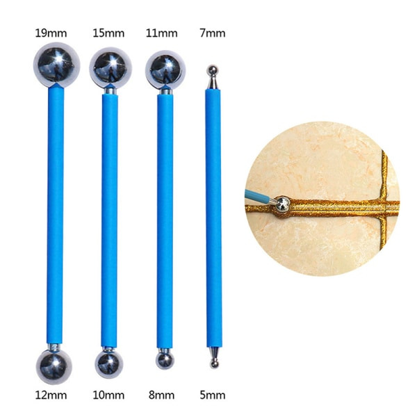 IC 1/4 st Professionell DIY Rostfritt stål Polymer Clay Tools Fyll A5