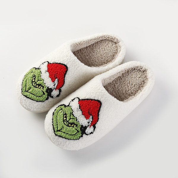 Merry Grinchmas Broderade Tofflor, Julgrinch Tofflor 41 42