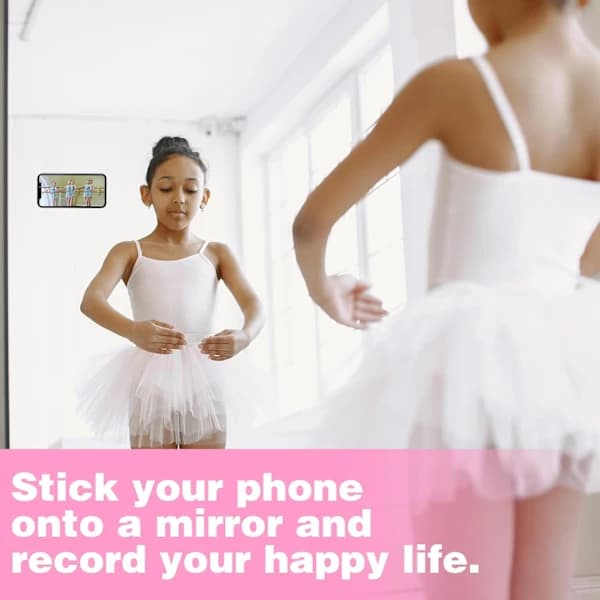 2 Pieces Silicone Suction Cup Phone Case Self-Adhesive Mount, Suction Cup Phone Case Holder Non-Slip Hands-Free Mount (White)