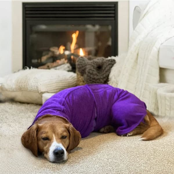 IC Superabsorberende Hundebadekåbe i Mikrofiber, Hurtig Tørrende Taske