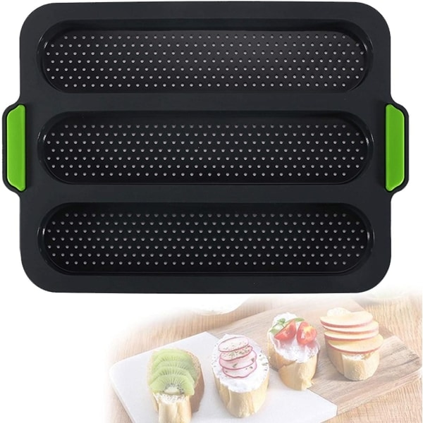 IG Silikon Baguetteform, Icke-klibbig 3 Vågor Bröd för Fransk Toast