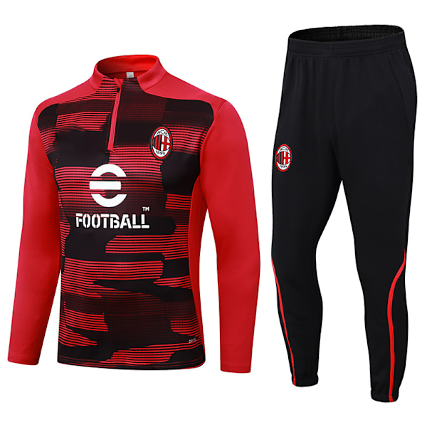 2425 Ny Spanien Portugal Brasilien Voksen Langærmet Fodbold Træningsuniform Sæt AC/rød-sort AC / red-black M