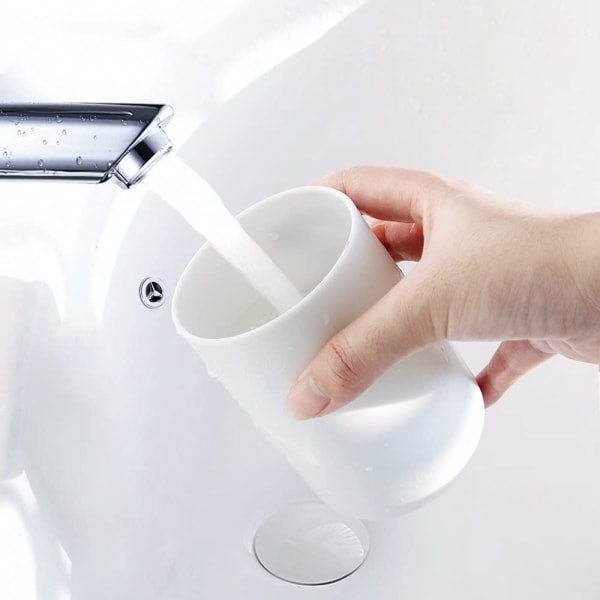 2-pack tandkoppar, tandborsthållare för badrum, kopp, plast