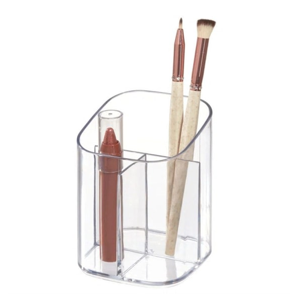IC AcryliMakeup Brush Kosmetisk oppbevaringsboks Gjennomsiktig