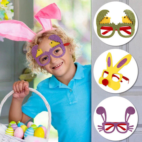 Påskbriller Ram Påskehare Gulrot Egg Ram Påskehare