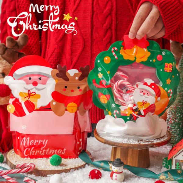 IC 10ST Tjocka plastjulklappsaskar Ziplock Pack Bag Reseala A6 one size