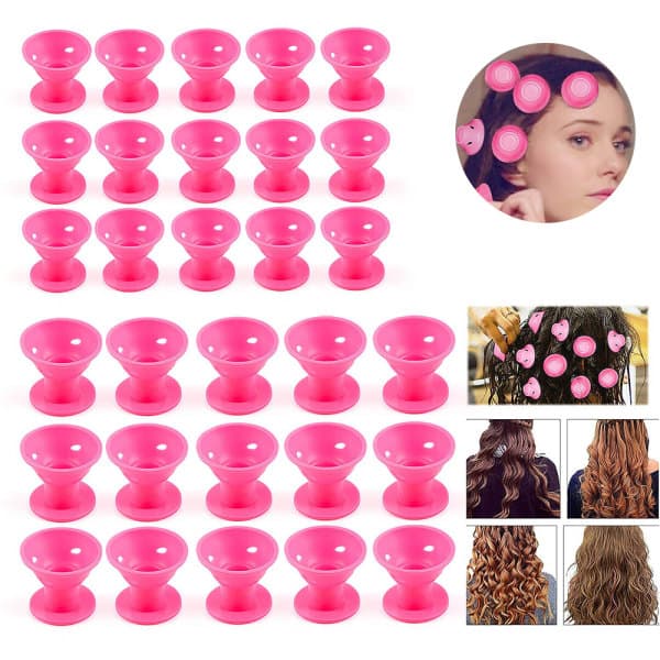 IC Hårruller for natten, 30 stk silikonhårruller, varmefrie hårruller, Silikon Magic DIY Rollers Hårstyling